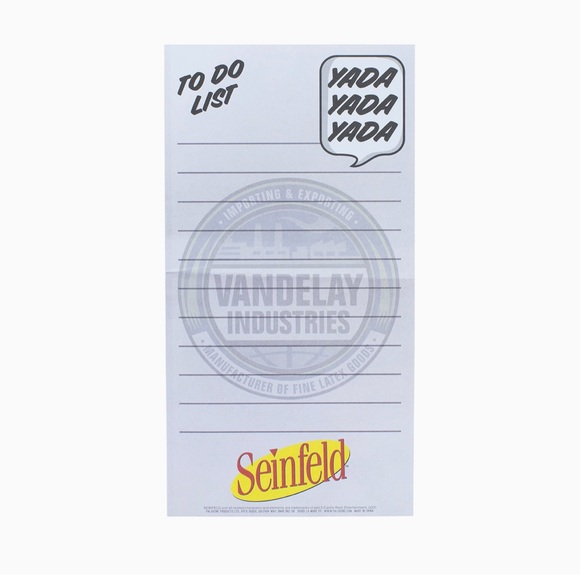 Seinfeld To Do List Notepad by Paladone - Picture 2 of 5